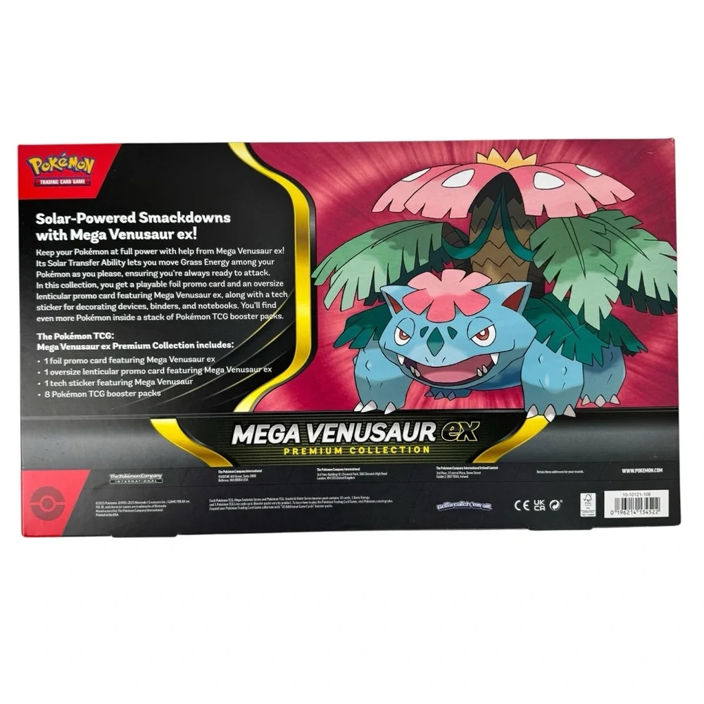 Pokemon Mega Venusaur EX Premium Collection Box Trading Card Game Booster Packs
